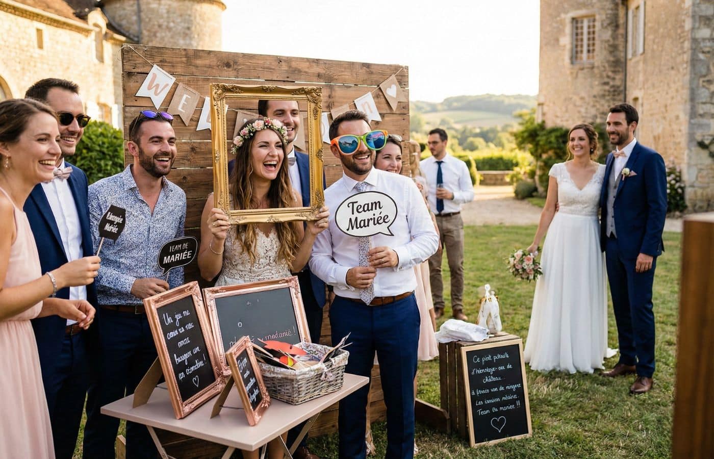 Animation photobooth lors d'un mariage à Toulouse