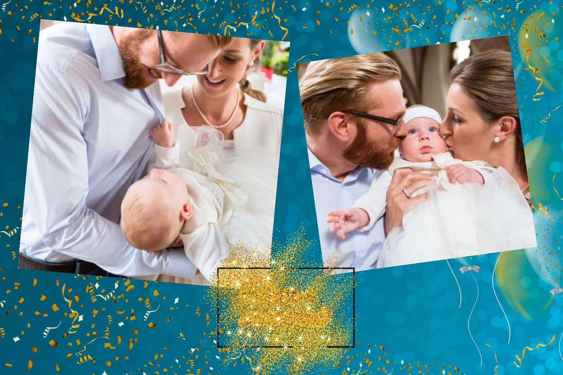 Animation de baptême : famille autour du photobooth Shootnbox