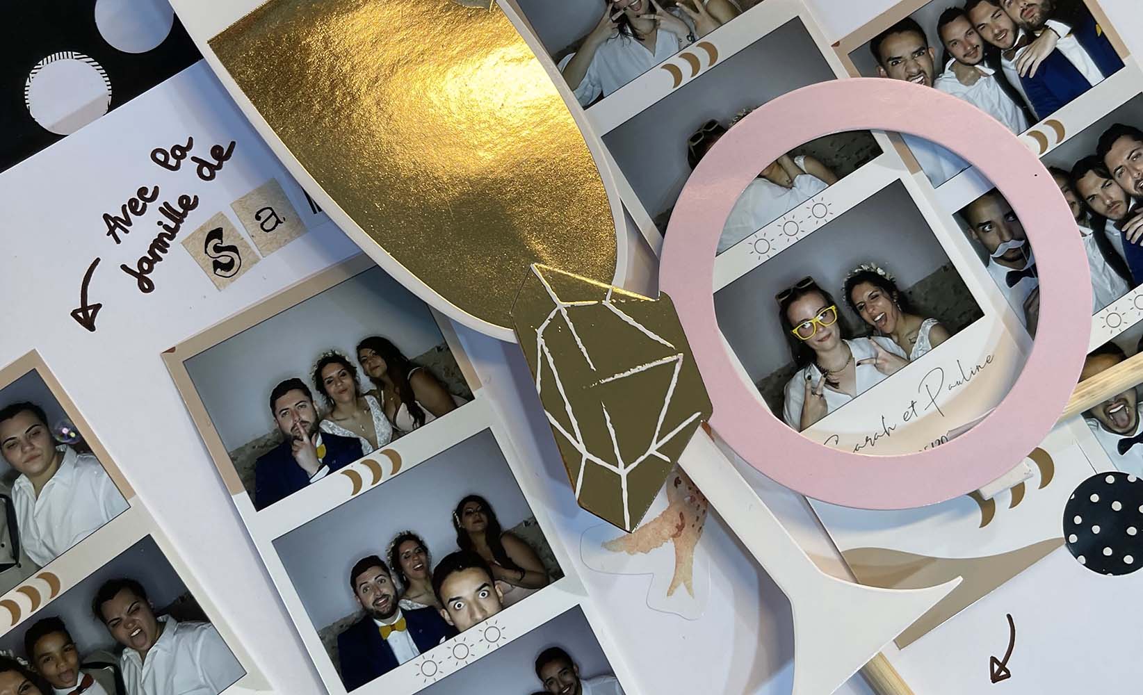 Alternative au livre d'or de mariage : album de tirages photo signés par les invités