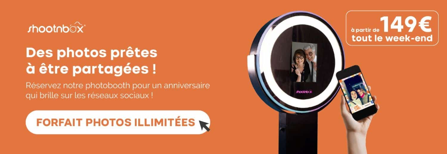 photobooth ring light shootnbox face miroir photos illimitées smartphone numérique anniversaire fête animation fun