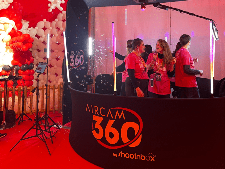 Invités filmés sur la plateforme AirCam 360 de Shootnbox au gala de Noël de l'association Tout le monde contre le cancer, Cirque Phénix