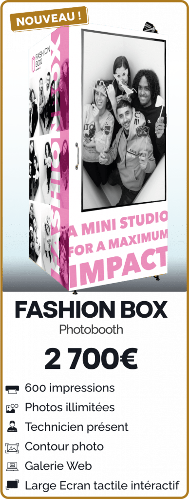 prix location cabine photo fashion box shootnbox tarif photomaton événementiel professionnel selfie boite