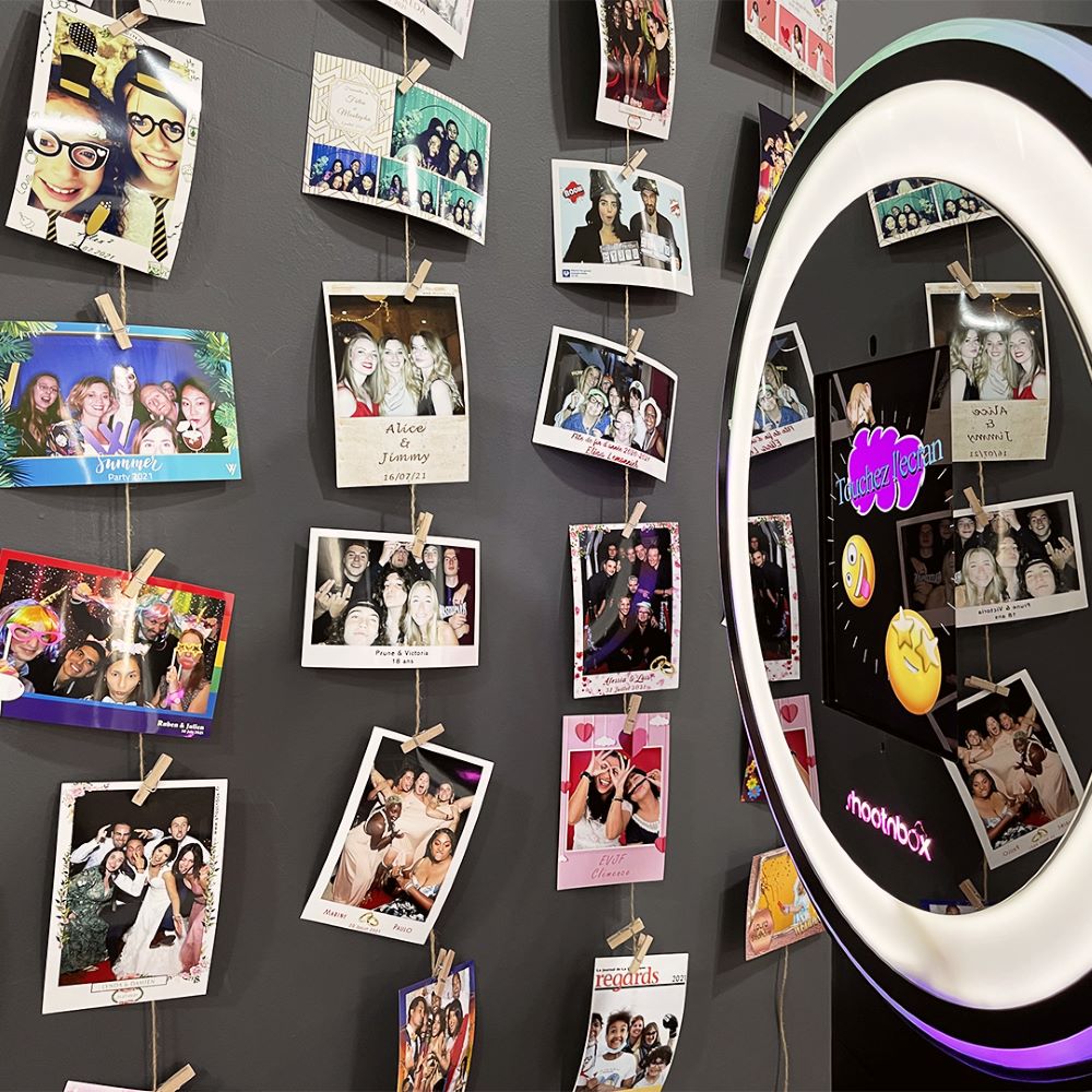 mur photo photobooth ring shootnbox face miroir original impression tirage papier