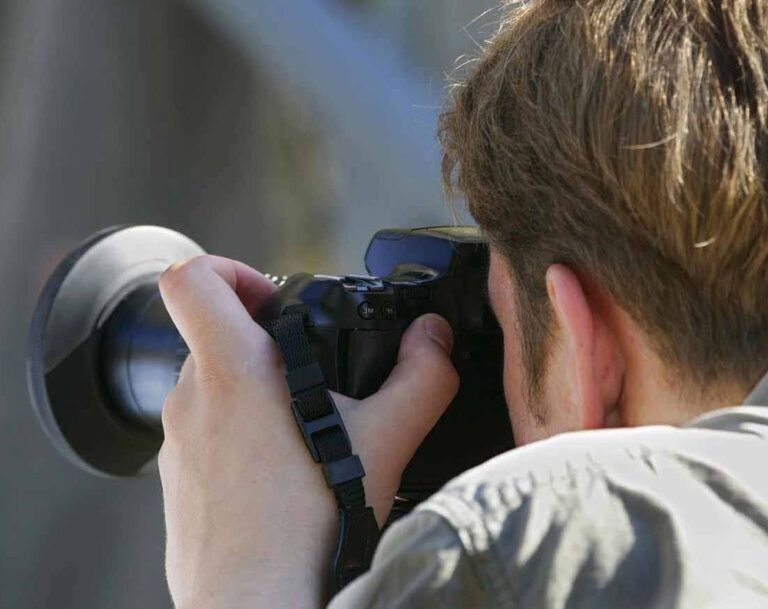 reporter photo image reflex déclenchement prise du vue oeilton viseur