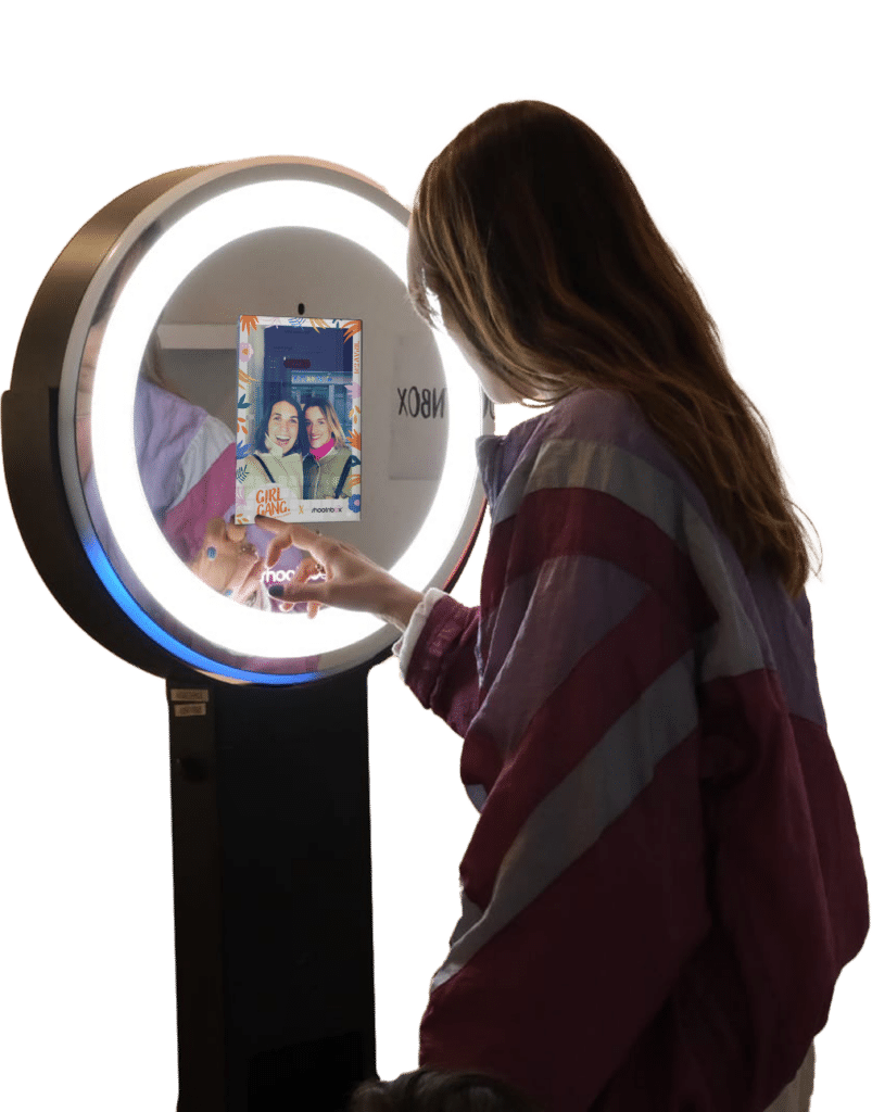 borne photobooth ring shootnbox ring light écran tactile animation photo