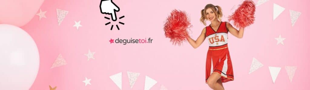 acheter déguisement pas cher deguisetoi pom pom girl cheerleader tenue