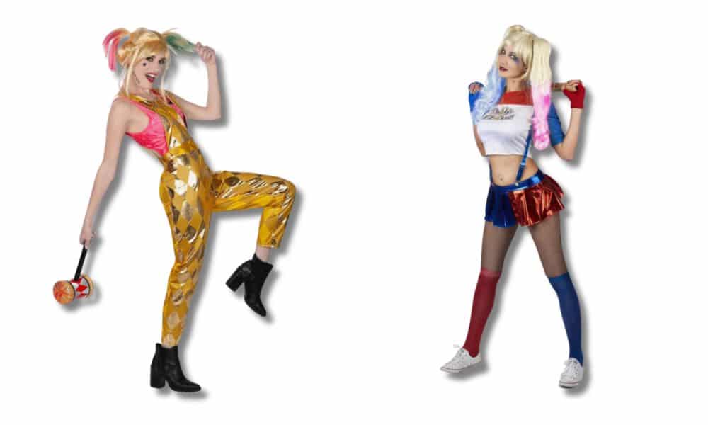 déguisement harley quinn idée de look femme fille tenue peruque accessoires birds of prey marteau batte baseball