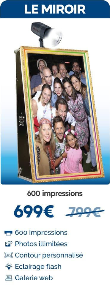location photobooth premium miroir portrait photo plain pied groupe flash externe professionnel