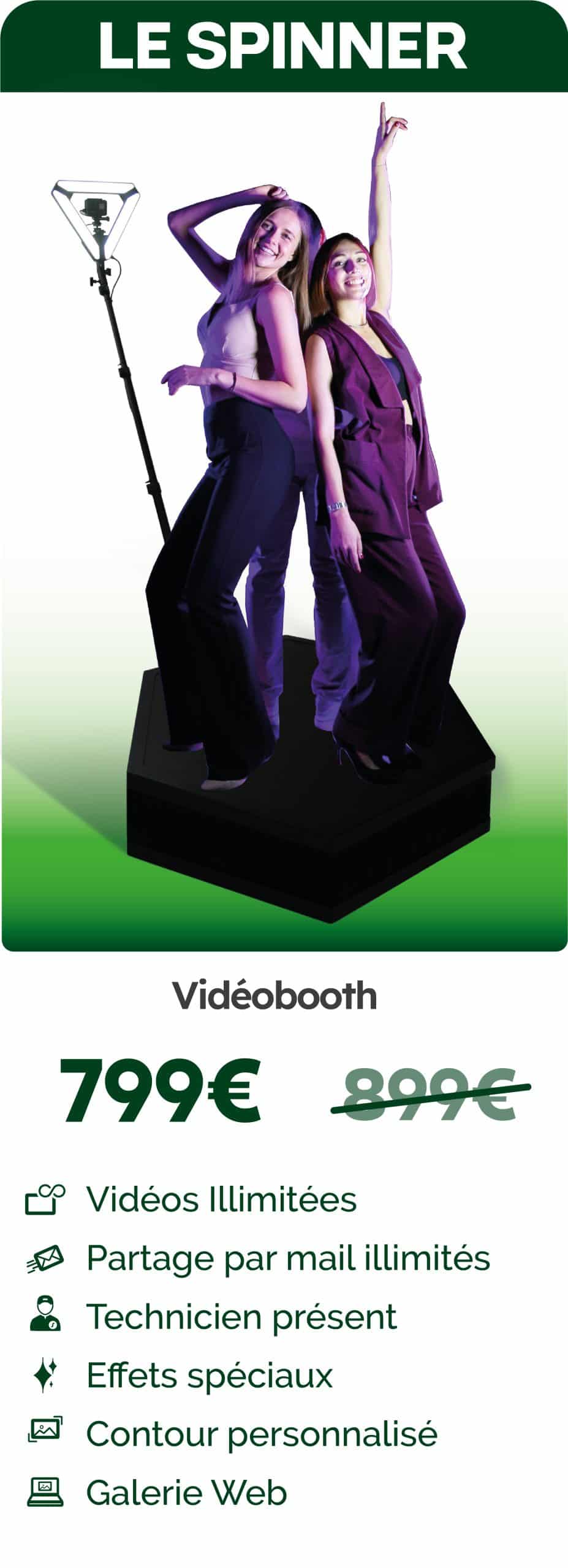 location shootnbox spinner photooboth 360 video plateforme gopro caméra