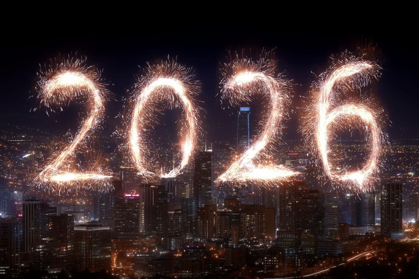 feu d'artifice 2026 chiffre ciel réveillon nouvel an ville