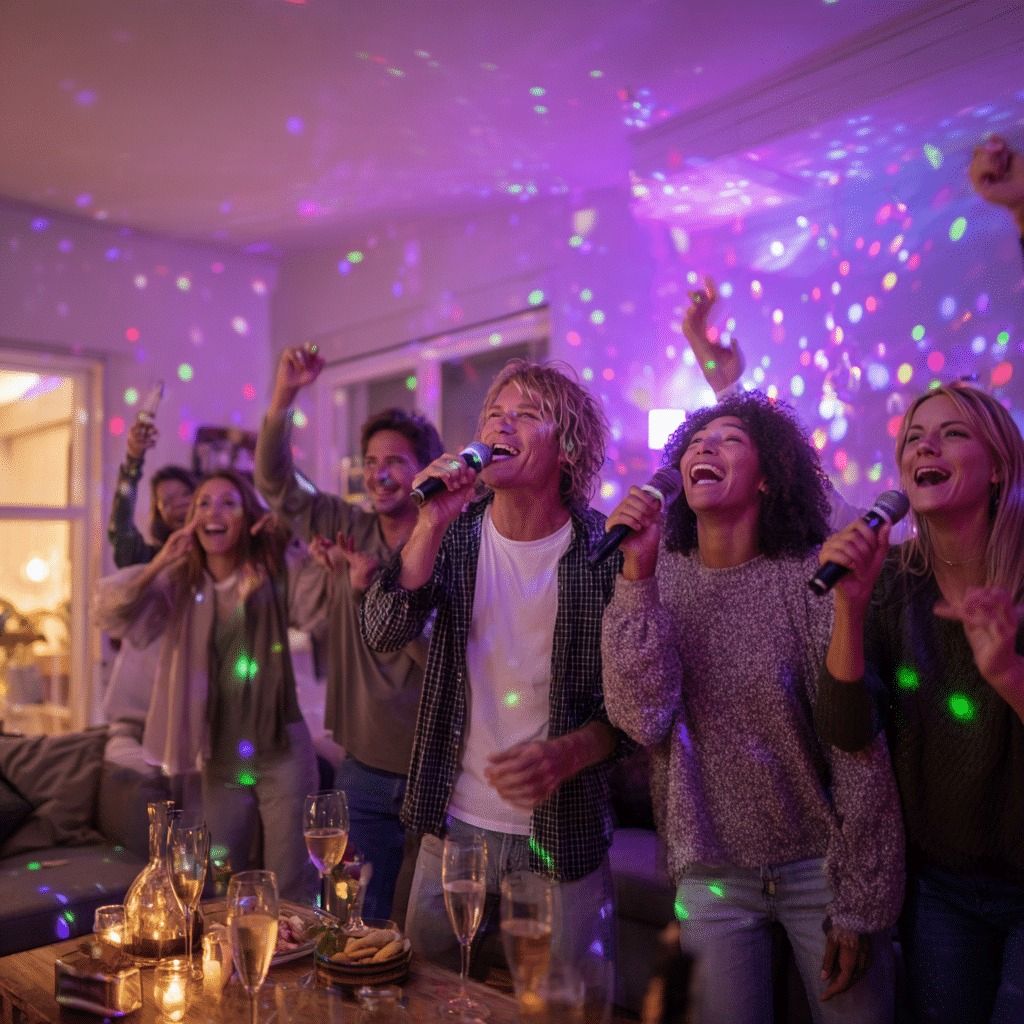 soirée karaoké dans son salon micros sans fil playbox shootnbox karafun