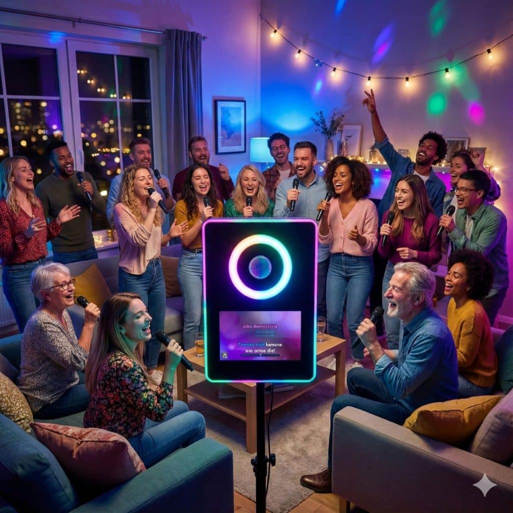 playbox karaoké salon animation musicale shootnbox borne mobile tout en un