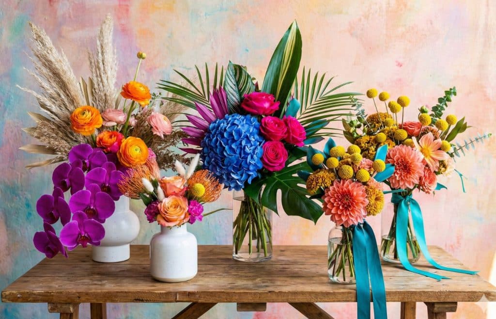 différent style bouquet de lfeur signification pour un mariage couleurs vives