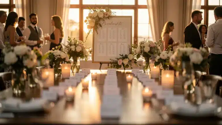 Photo illustrant plan de table de mariage