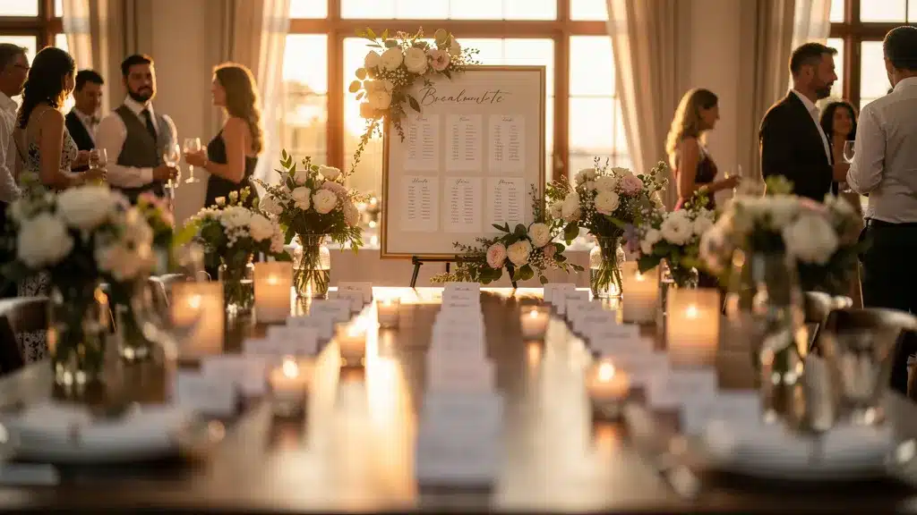 Photo illustrant plan de table de mariage