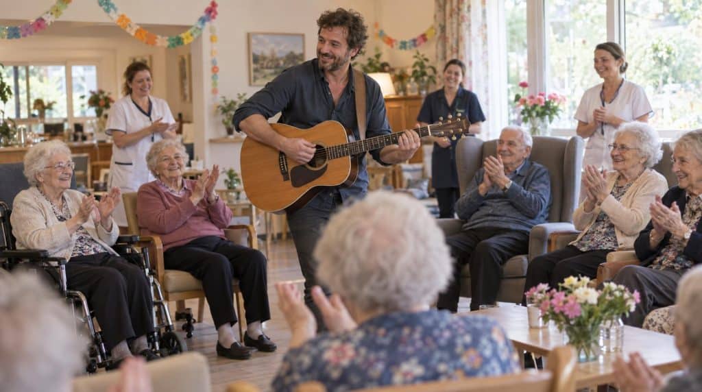 Animation en EHPAD : un après-midi festif en musique avec les résidents et l’équipe