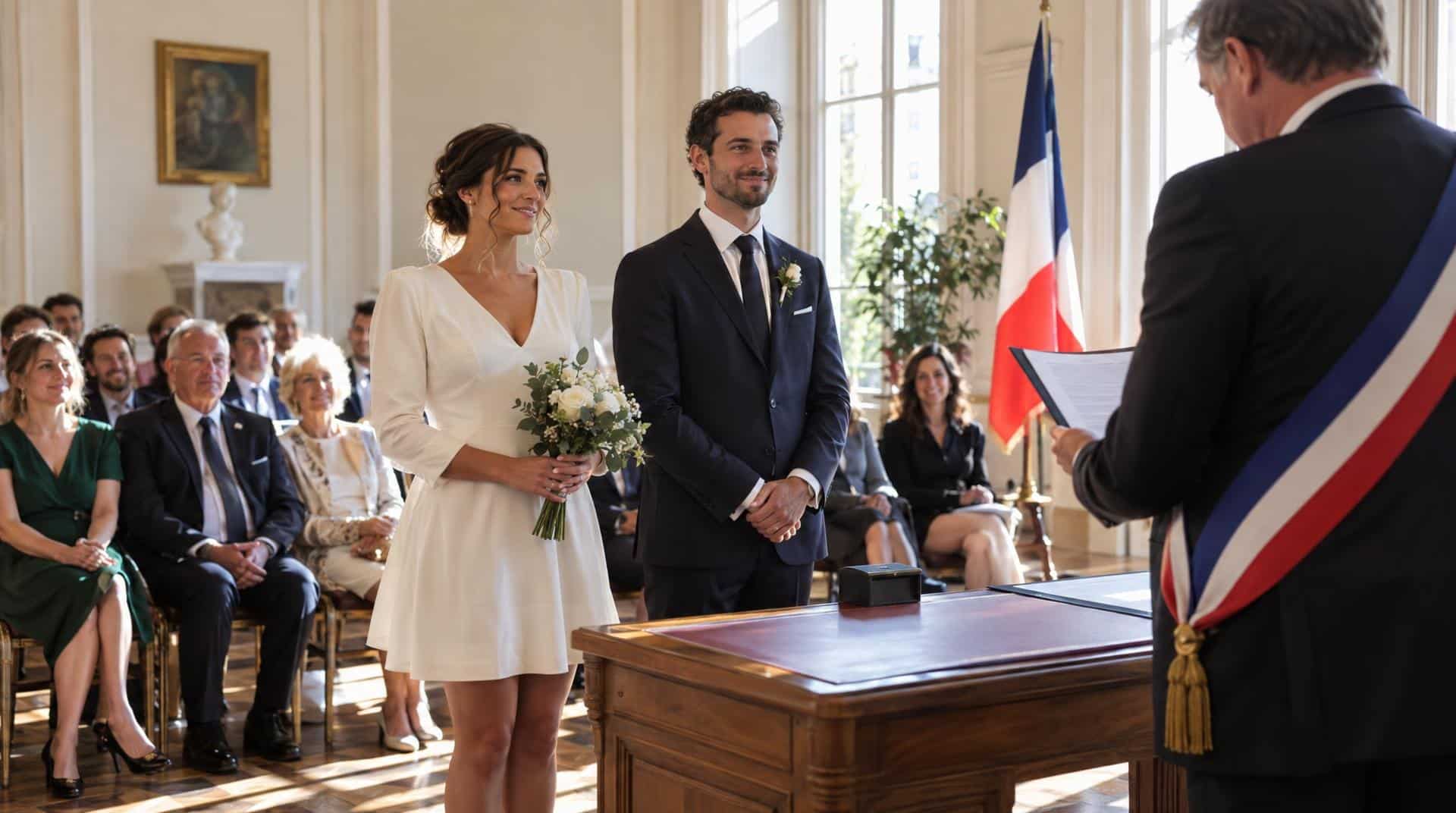 Mariage civil en mairie : conditions, dossier, délais, coût et déroulé de la cérémonie