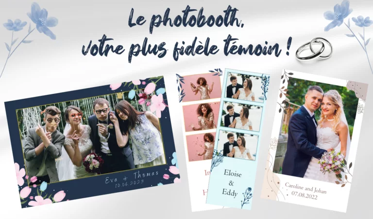 cadre photobooth tirage photo mariage témoins strip bandelette format contour