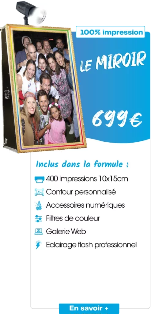 borne photo booth miroir tarif 400 impressions