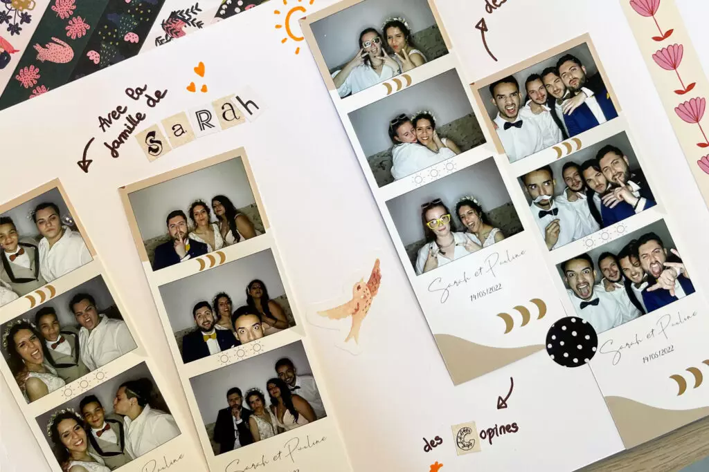 livre d'or photo photobooth saint-denis mariage plusieurs photos de famille