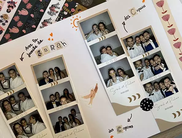livre d'or mariage collage photo borne ami famille de sarah