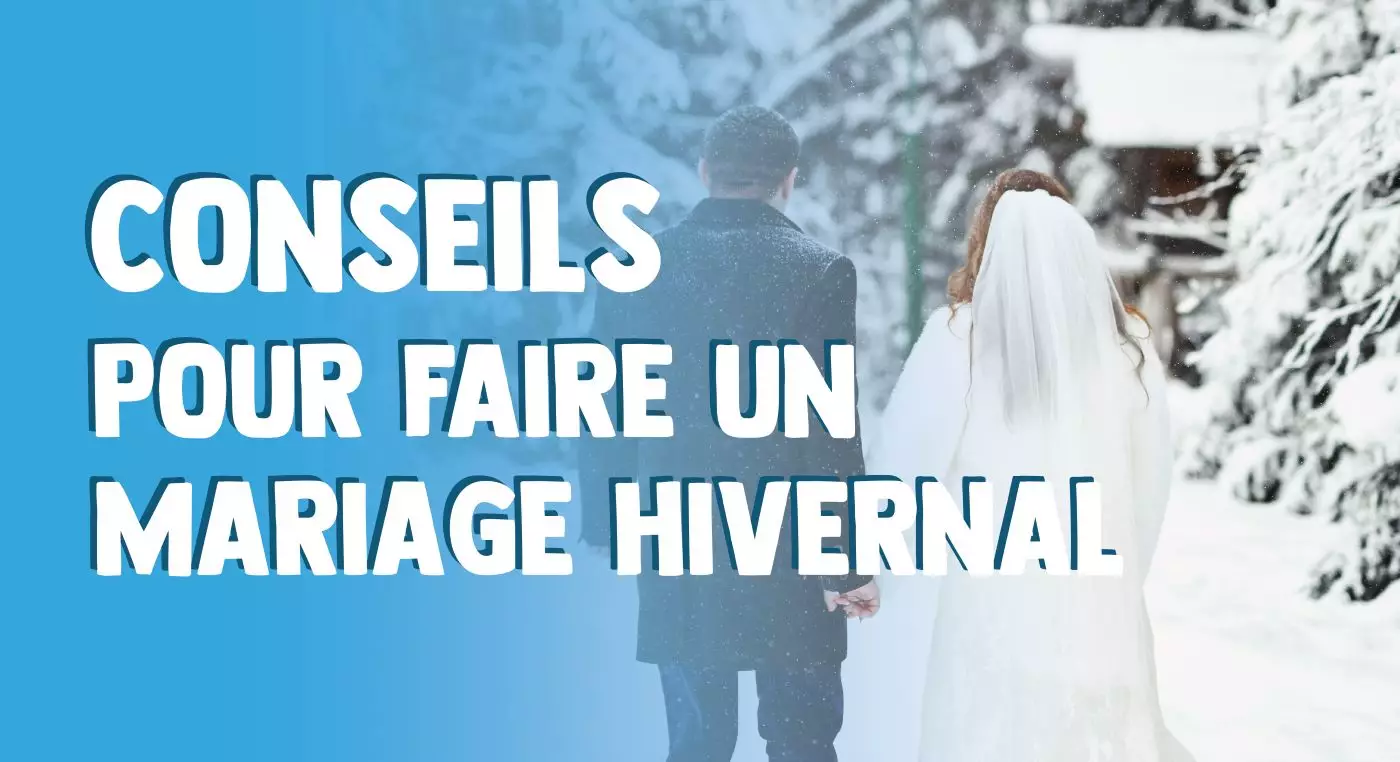 header blog conseil organiser mariage hivernal robe mariée blanche neige chalet