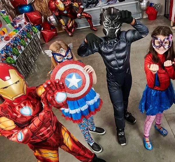 costume enfant anniversaire marvel ironman captain america black panther spiderman