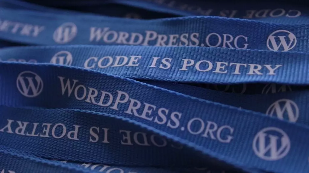 tour de cou bleu wordpress logo